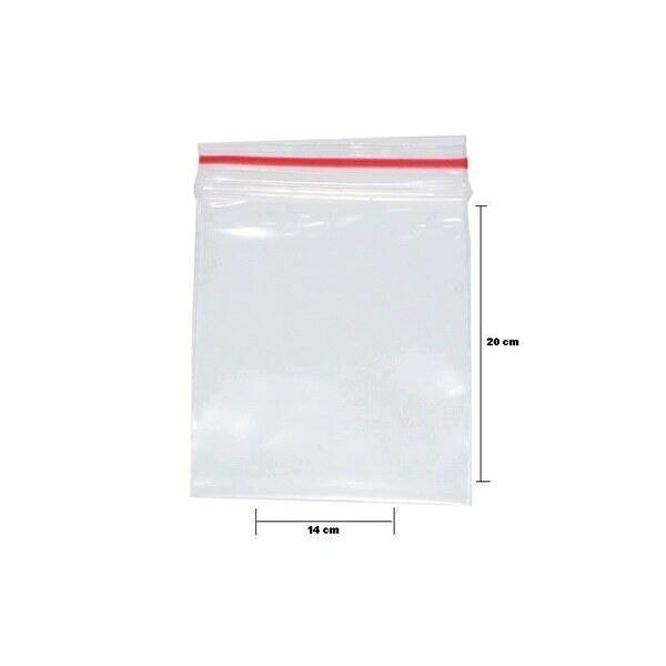 Saco Plástico com fecho Ziplock - Pct c/100 un